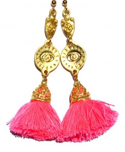 Ishtar Tassel Earrings - Watermelon Pink