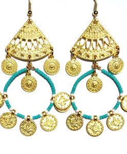 Jasmine Earrings – Aquamarine / White